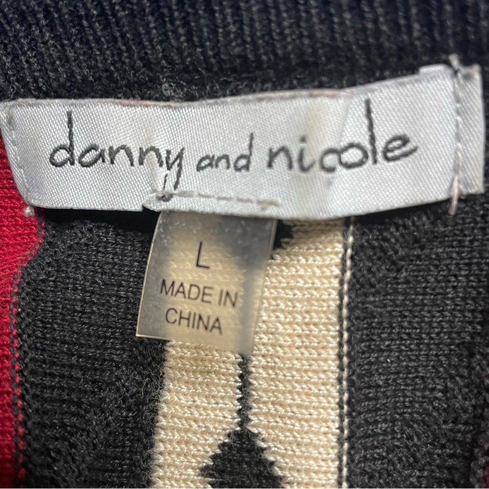 Danny & Nicole Black Fit and Flare Midi Sweater Dress Size L - Picture 9 of 9